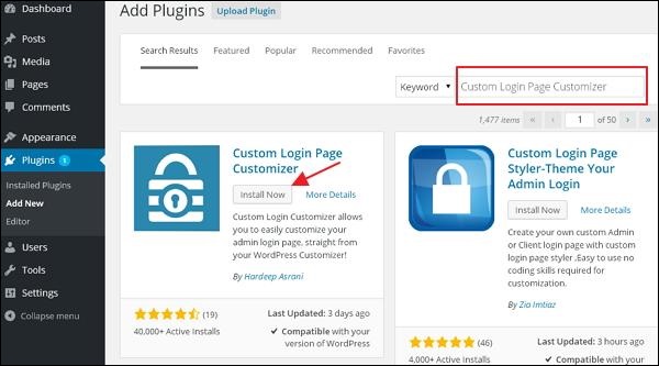 WordPress – Customize Plugins