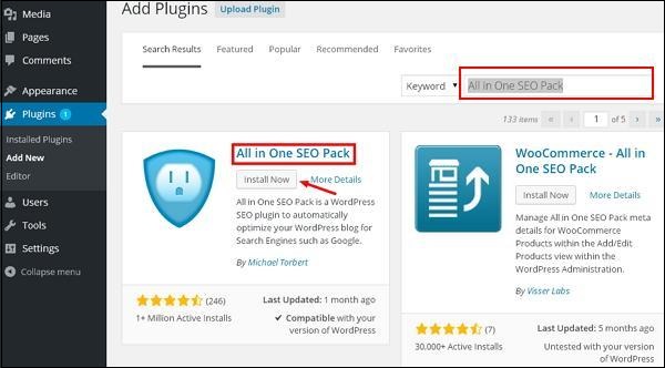 WordPress – Install Plugins