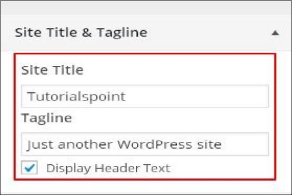 WordPress Customize Theme